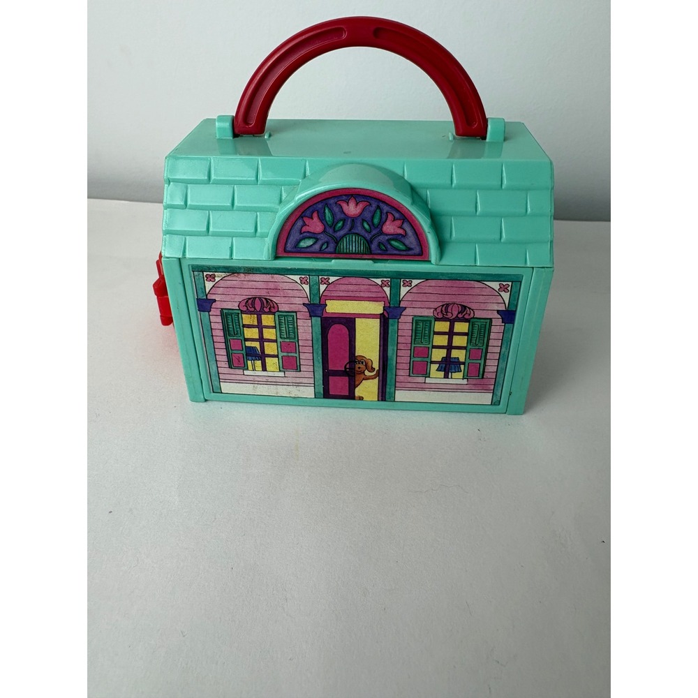 Vintage 1990s Pound Puppies House Mini Playset Carry Along Happy Home